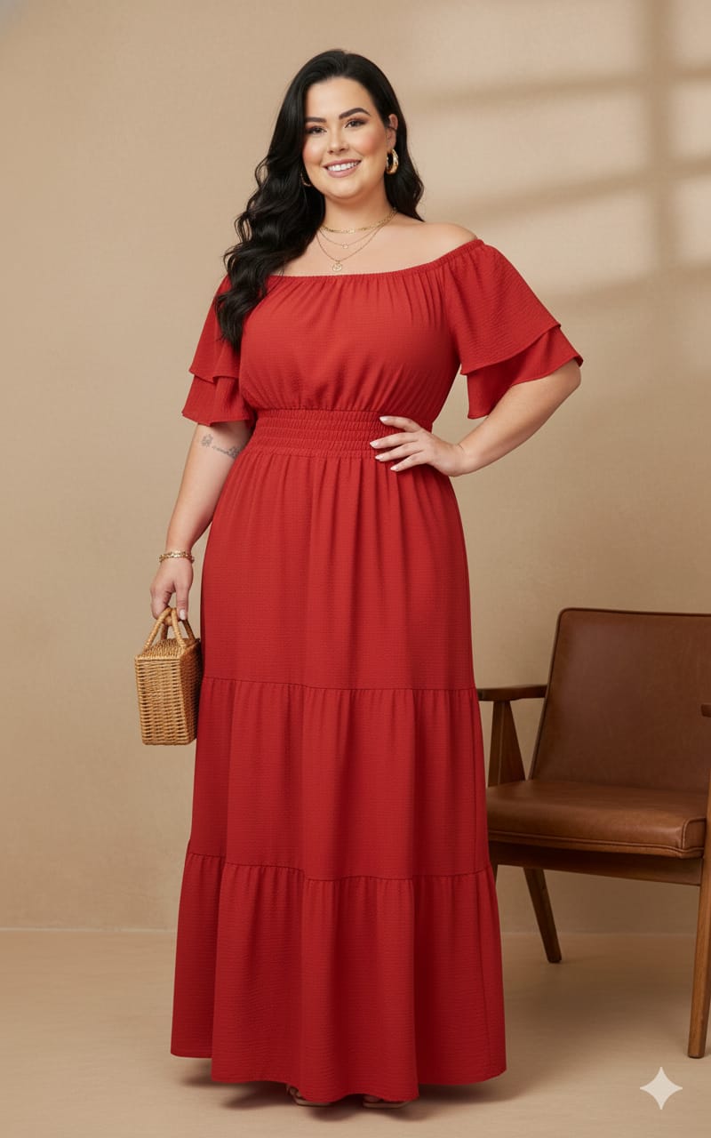 Vestido Longo Ciganinha